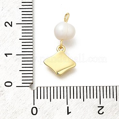 Brass Micro Pave Cubic Zirconia Pendants&nbsp;KK-Z093-33G