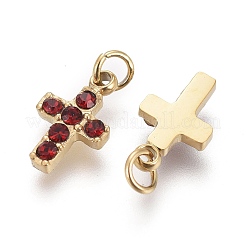 316 Surgical Stainless Steel Tiny Cross Charms&nbsp;X-STAS-F256-023C-G