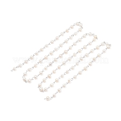 Handmade Natural Freshwater Pearl Beaded Chains&nbsp;AJEW-JB01088-02