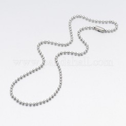 Tarnish Resistant 304 Stainless Steel Ball Chain Necklaces&nbsp;NJEW-A288F-06P