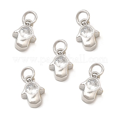 Brass Micro Pave Cubic Zirconia Charms&nbsp;KK-E068-VB233