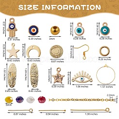 DIY Evil Eye Drop Earring Making Kit&nbsp;DIY-SZ0006-98