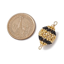 Seed Beads Loom Round Connector Charms&nbsp;PALLOY-MZ00375