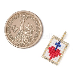 Glass Seed Beaded Pendants&nbsp;PALLOY-MZ01228-01