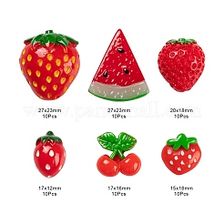 60Pcs Resin Cabochons&nbsp;RESI-LS0001-15