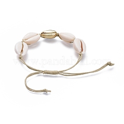 Adjustable Waxed Cotton Cord Braided Bead Bracelets&nbsp;BJEW-JB05121-02