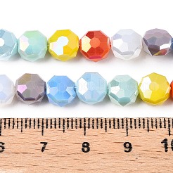 Electroplate Glass Beads Strands&nbsp;GLAA-T023-A25-01
