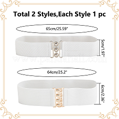 2Pcs 2 Styles Polyester Elastic Corset Belts&nbsp;AJEW-WR0002-19B