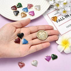 16Pcs 8 Colors Zinc Alloy Pendants&nbsp;ENAM-YW0008-35