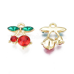 Rack Plating Alloy Rhinestone Pendants&nbsp;PALLOY-S139-017