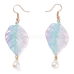 Spray Painted Stainless Steel Dangle Earrings&nbsp;EJEW-I256-02G