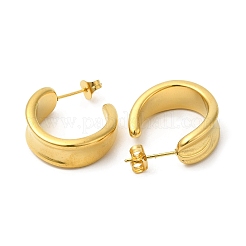 Ion Plating(IP) 304 Stainless Steel Round Stud Earrings&nbsp;EJEW-B026-08G