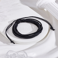 1Pc PU Leather Multi-strand Braided Bracelets for Men&nbsp;BJEW-LP0003-37B