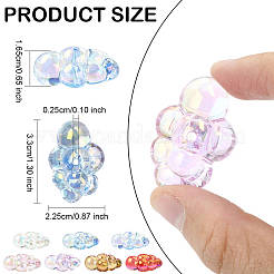 10Pcs Transparent Acrylic Beads&nbsp;PACR-YW0001-38