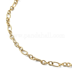 Ion Plating(IP) 316 Surgical Stainless Steel Figaro Chain Bracelets for Women&nbsp;BJEW-D023-03G