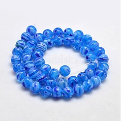 Round Millefiori Glass Beads Strands&nbsp;X-LK-P002-20