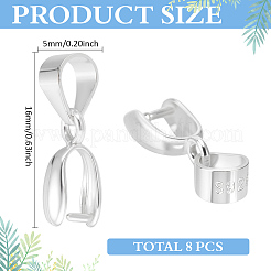 8Pcs 925 Sterling Silver Pendants&nbsp;STER-ME0001-09