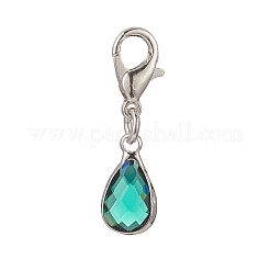 Teardrop Glass Pendant Decoration&nbsp;HJEW-JM00840