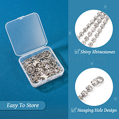 12pcs 6 style Brass Rhinestone Tassel Big Pendants&nbsp;KK-TA0001-08