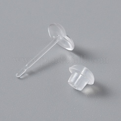 Tiny Resin Heart Stud Earrings with Ear Nut for Women&nbsp;EJEW-WH0012-003D