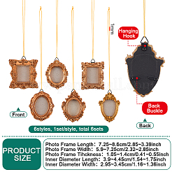 Mini Resin Hanging Photo Frame&nbsp;AJEW-WH0410-344