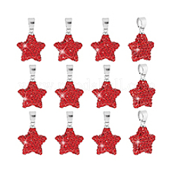 12Pcs Polymer Clay Rhinestone Pendants&nbsp;RB-PH0001-56