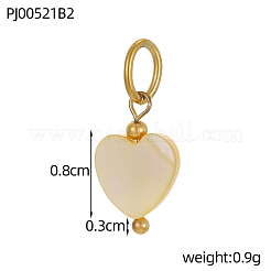 304 Stainless Steel Shell Pendants&nbsp;STAS-OY011-07G