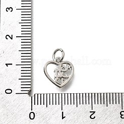 Brass Micro Pave Cubic Zirconia Charms&nbsp;KK-P295-25P
