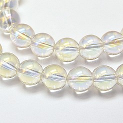 Electroplated Synthetic Quartz Bead Strands&nbsp;EGLA-J061-4mm-AB01