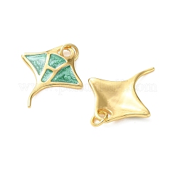 Brass with Enamel Pendants&nbsp;KK-CBA9FD2-05G-02