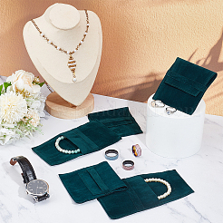 Velvet Jewelry Flap Pouches&nbsp;X-ABAG-WH0038-43D