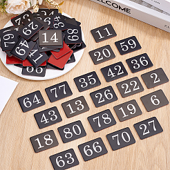 100Pcs 4 Styles Self-adhesive Aluminum Number Sign Labels&nbsp;AJEW-UN0005-35