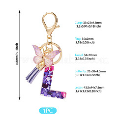 Resin Butterfly Pendant Keychains&nbsp;KEYC-TAC0034-03L
