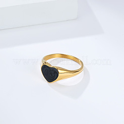 304 Stainless Steel Enamel Finger Rings for Women&nbsp;WG47EF4-02