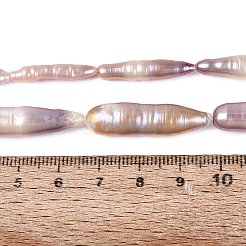 Natural Baroque Stick Pearl Keshi Pearl Beads Strands&nbsp;PEAR-N021-19-01C