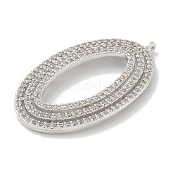 Rack Plating Brass Micro Pave Cubic Zirconia Pendants&nbsp;KK-L224-051P
