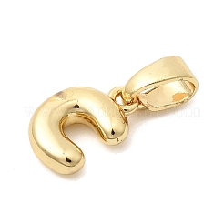 Brass Letter Charms&nbsp;KK-G554-22G-C