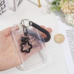 Rectangle Transparent Silicone Name Card Holders&nbsp;AJEW-SC0004-22B