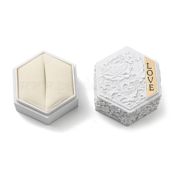 Embossed Hexagon Plastic Rings Storage Boxes&nbsp;LS-CON-P020-C01