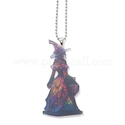 Acrylic Pendant Decoration&nbsp;HJEW-E007-02G-02