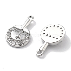 Rack Plating Brass Clear Cubic Zirconia Pendants&nbsp;KK-M102-22P-A