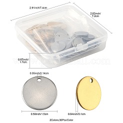 60Pcs 2 Colors Ion Plating(IP) 304 Stainless Steel Charms&nbsp;STAS-FS0002-09