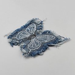 Polyester Denim Butterfly Patches&nbsp;FB-FZC8B93-01