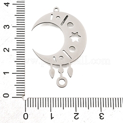 201 Stainless Steel Laser Cut Connector Charms&nbsp;STAS-S176-04P