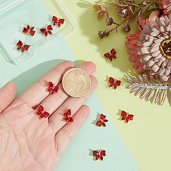 12Pcs Brass Glass Charms&nbsp;KK-PH0013-43A