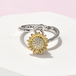 Rotatable Open Finger Rings for Women&nbsp;RJEW-H245-02PG