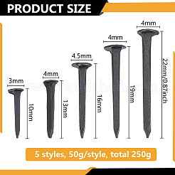 250G 5 Styles Iron Pyramid Spikes&nbsp;FIND-BC0013-70