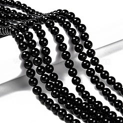Natural Eyeless Obsidian Beads Strands&nbsp;X-G-K123-06-8mm