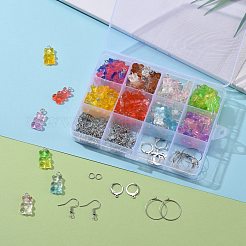 DIY 40Pairs Bear Transparent Resin Earrings Kits&nbsp;DIY-LS0001-02