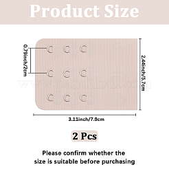 Polyester 3 Rows x 3 Hooks Underwear Bra Extenders&nbsp;FIND-WH20028-01H
